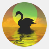 Swan Ronde Sticker (Voorkant)