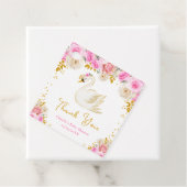 Swan Roze Goud Rozen Baby shower Dank u Bedankjes Labels (In situ)