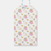 Swan Roze Goud Rozen Baby shower Dank u Cadeaulabel (Achterkant)