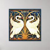 Swan, Rush en Iris, Canvas Afdruk (Voorkant)