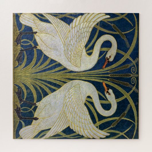 Swan, Rush en Iris door Walter Crane Legpuzzel (Horizontaal)