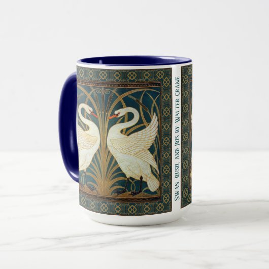 Swan, Rush en Iris door Walter Crane Mok (Voorkant links)