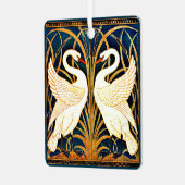 Swan, Rush en Iris, Metalen Ornament (Voorkant links)