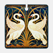Swan, Rush en Iris, Metalen Ornament (Achterkant)