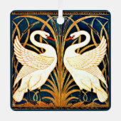 Swan, Rush en Iris, Metalen Ornament (Voorkant)