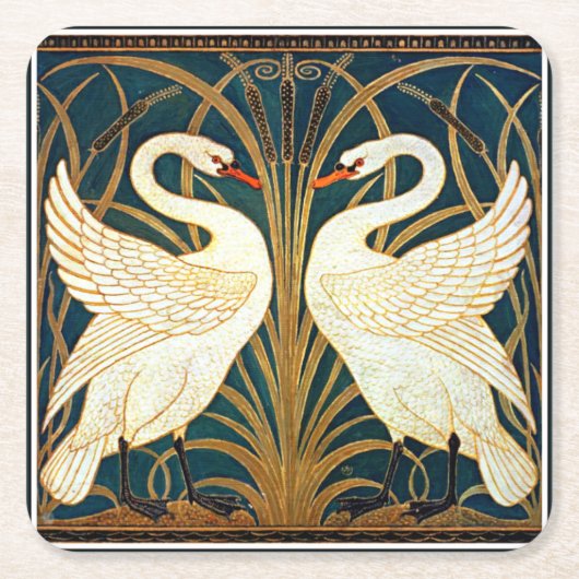 Swan, Rush en Iris,  ontwerp Kartonnen Onderzetters (Voorkant)