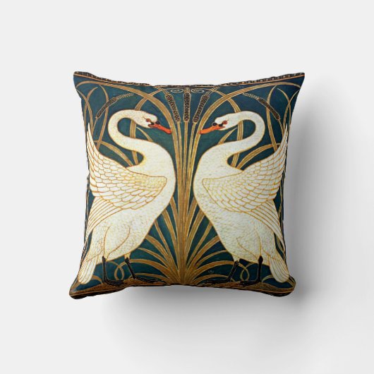 Swan, Rush en Iris,  ontwerp Kussen (Achterkant)