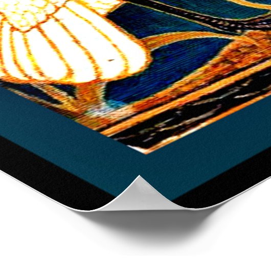 Swan, Rush en Iris,  schilderij, Poster (Hoek)