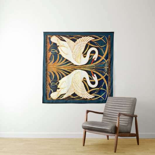 Swan, Rush en Iris, Wandkleed (In Situ (horizontaal))