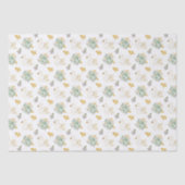 Swan Sage Green and Gold Floral Roses Tissuepapier (Voorkant)