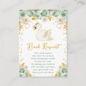 Swan Sage Green and Gold Roses Book Request Informatiekaartje (Voorkant)