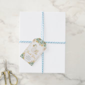 Swan Sage Groen Goud Rozen Baby shower Dank u Cadeaulabel (Met Touw)