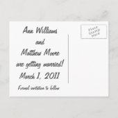 Swan Save the Date Briefkaart (Achterkant)