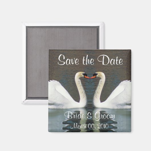 Swan Save the Date Magnets Magneet (Voorkant / Achterkant)