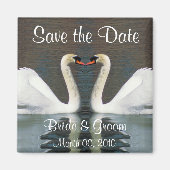 Swan Save the Date Magnets Magneet (Voorkant)
