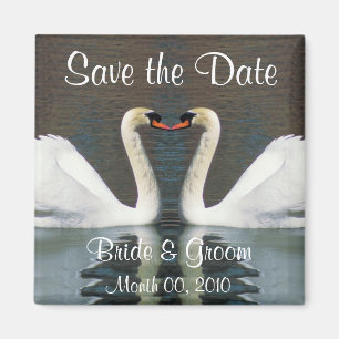 Swan Save the Date Magnets Magneet