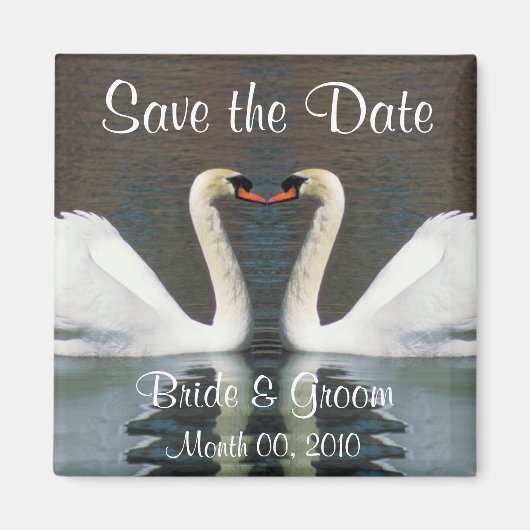 Swan Save the Date Magnets Magneet (Voorkant)
