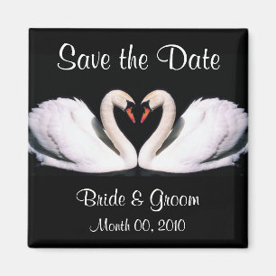 Swan Save the Date Magnets Magneet