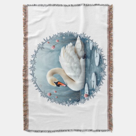 Swan Serenity Deken (Voorkant Verticaal)