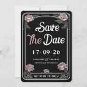 Swan Song Bruiloft Bewaar de datum Kaart (Voorkant)