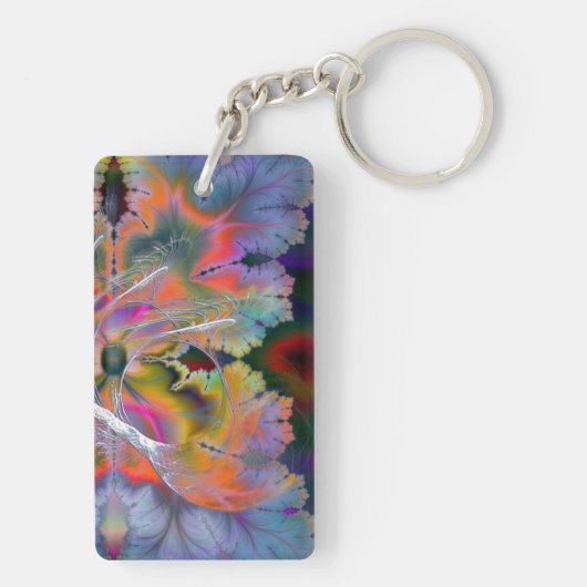 Swan Song Psychedelic Fractal Sleutelhanger (achterkant)