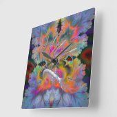 Swan Song Psychedelic Fractal Vierkante Klok (Hoek)