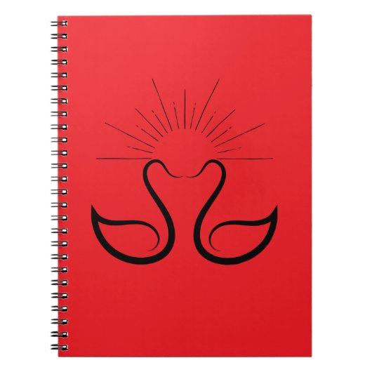 Swan Spiral Photo Notebook Notitieboek (Voorkant)