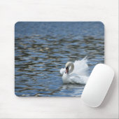 Swan Splashing in het water Muismat (Met muis)