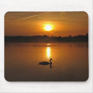 Swan sunset mousepad muismat
