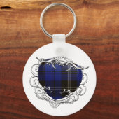 Swan Tartan Heart Sleutelhanger (Voorkant)