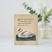 Swan Tongue Twister Briefkaart (Staand voorkant)
