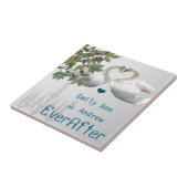 Swan Tortelduifjes Chandelier Ever After Jubileum Tegeltje (Zijkant)