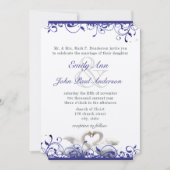 Swan Tortelduifjes Wedding Invitations Kaart (Voorkant)