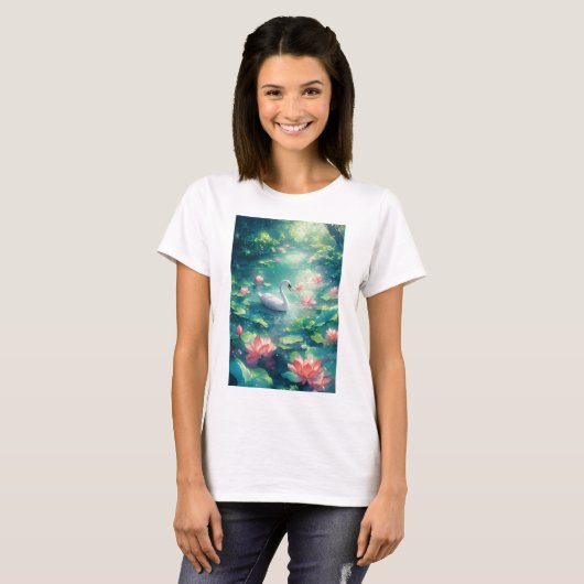Swan Tranquil Realm T-shirt (Voorkant volledig)