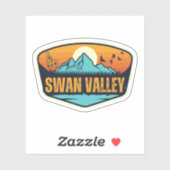 Swan Valley, Idaho Sticker (Vel)