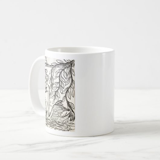 Swan van serenity koffiemok (Voorkant links)