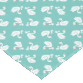 Swan verjaardagsfeestje Blauwgroen Tafelkleed (Gekanteld)