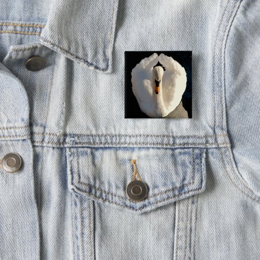 Swan Vierkante Button 5,1 Cm (In situ)