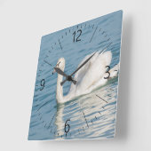 Swan Vierkante Klok (Hoek)