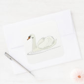 Swan Vierkante Sticker (Envelop)