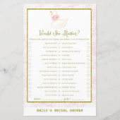 Swan Vrijgezellenfeest Game PRINED (Voorkant)