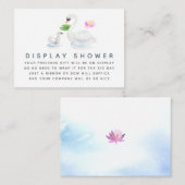 Swan Waterverf Baby shower Display Shower Informatiekaartje (Voorkant / Achterkant)