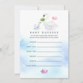 Swan Waterverf Baby shower gaming Kaart (Voorkant)