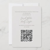 Swan Wedding 5x7 Save the Date QR Code Kaart (Achterkant)