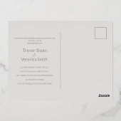 Swan Wedding Folie Invitation Briefkaart (Achterkant)
