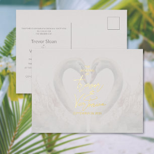 Swan Wedding Folie Invitation Briefkaart