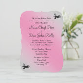 Swan Wedding Invitation 5"x 7" Kaart (Staand voorkant)