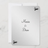 Swan Wedding Invitation 5"x 7" Kaart (Achterkant)