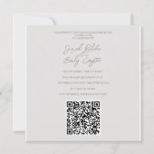Swan Wedding Invitation QR-code Kaart (Achterkant)