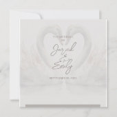 Swan Wedding Invitation QR-code Kaart (Voorkant)